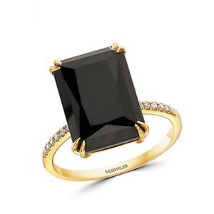 LAST CHANCE EFFY onyx,diamond gold ring
